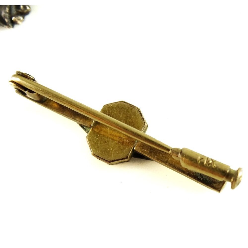 Vintage St Therese Brooch Bar Pin Lot Blue Enamel FIX Goldplated - Picture 6 of 7